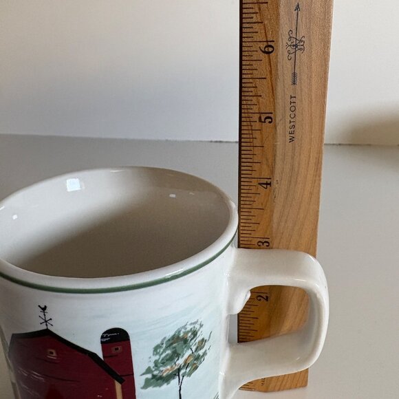 Tenshan Stoneware Prairie Farmhouse Barn Coffee Mugs Ceramic Set Of 2 Country - Picture 5 of 5